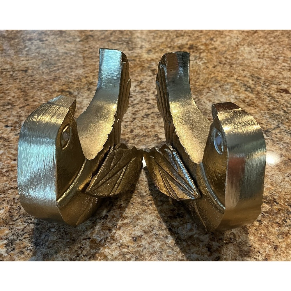Project 62 Brass Tone Decorative Birds MCM Set Of 2‎ Metal HTF Gorgeous - Picture 10 of 13